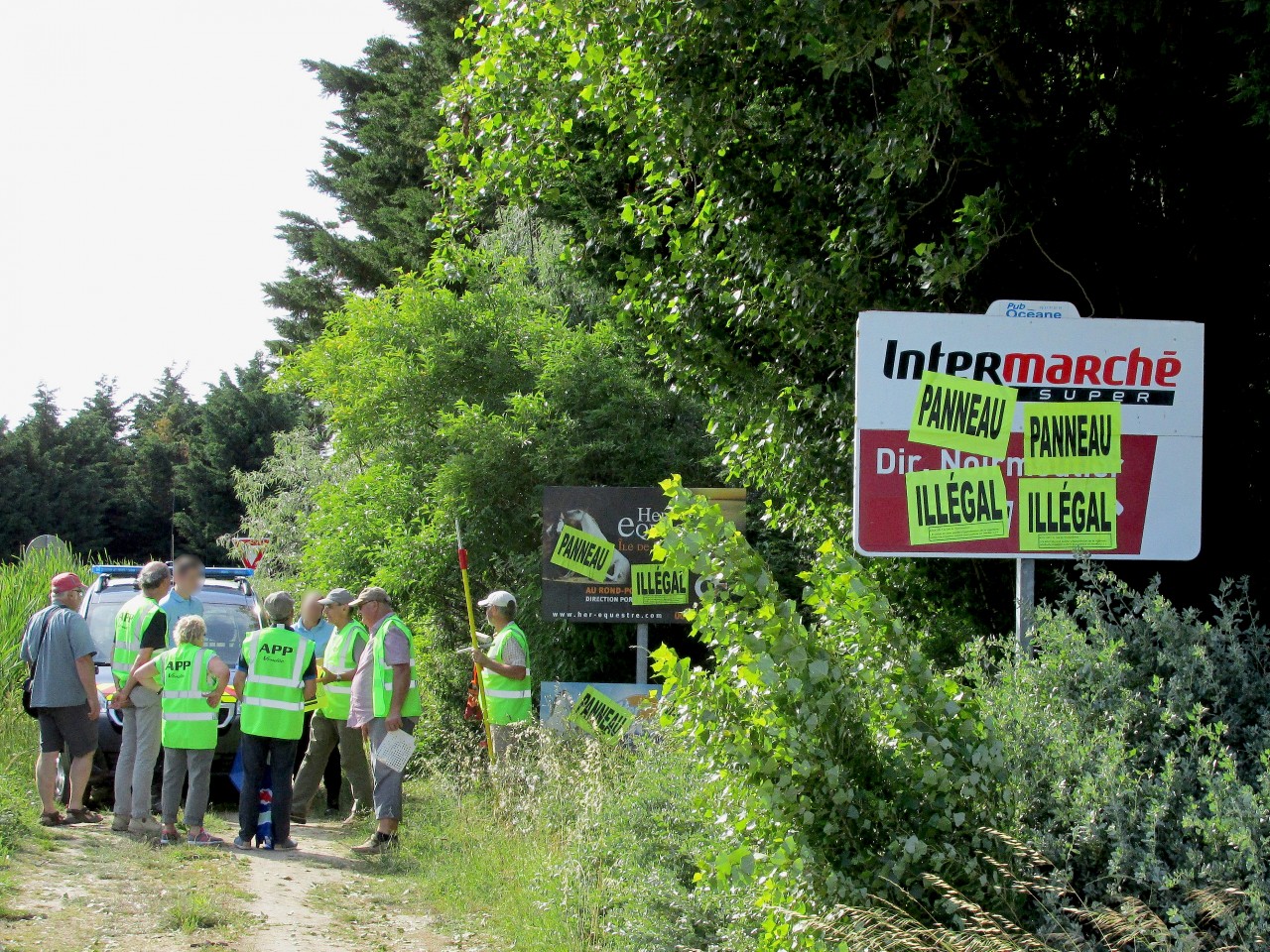 2018 Opération PANNEAU ILLÉGAL sur l'île de Noirmoutier