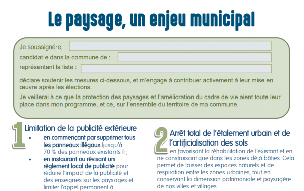 La paysage, un enjeu municipal
